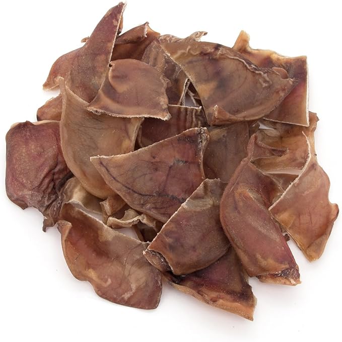 Best Pet Supplies GigaBite Roasted Pig Ears for Dogs - Natural Dog Chews, Roasted Pigs Ears, Safe for Puppies and Aggressive Chewers, Cleans Teeth and Gums - Half-Cut, Pack of 40
