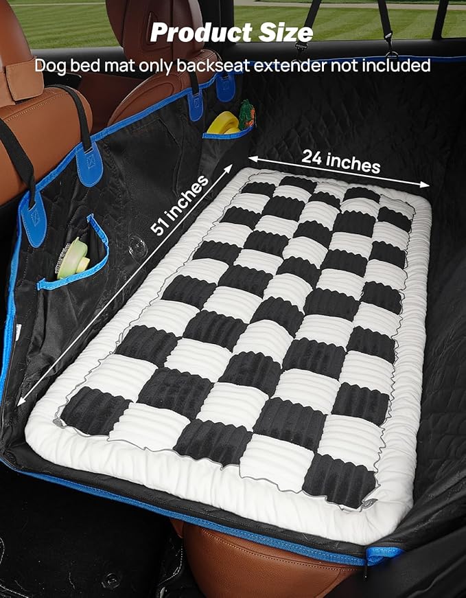 JOYTUTUS Dog Mat Bed for Back Seat Extender, Non-Slip Dog Bed Mat Custom Fit for Backseat Extenders, Pet Couch Cover,Washable Travel Pet Bed Mat for Cars, SUVs, Sedans