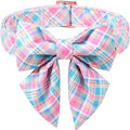 ARING PET Easter Dog Collar with Bow, Cute Pink Sailor Bowtie Pet Collars with Metal Buckle for Puppy Small Medium Large Boy Girl Dogs-L