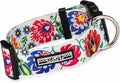Lucky Love Dog Wide Dog Collar - Adjustable, Durable, Soft Webbing, & Comfortable 1.5 inch Wide Collar for Dogs Male and Female with Strong Buckle - Ladybird, Medium
