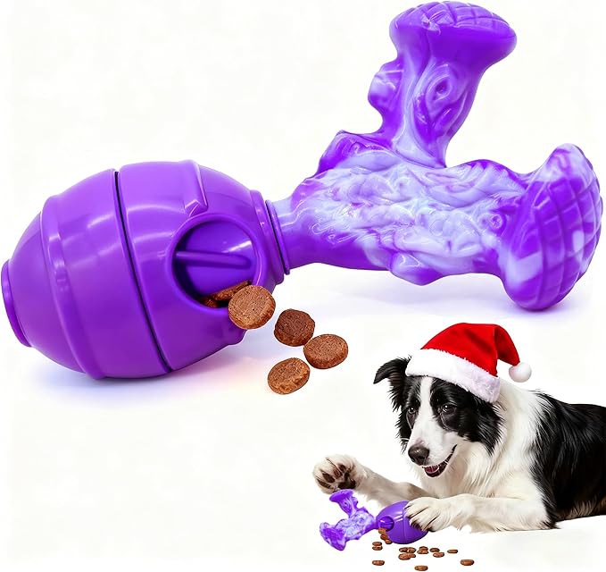 Interactive Dog Toys to Keep Them Busy, 3 in 1 Dog Puzzles for Smart Dogs, Treat Dispensing Toy for Large Dogs, Tough Chew Toys for Aggressive Chewers, Medium & Large Breeds, Bacon Flavor