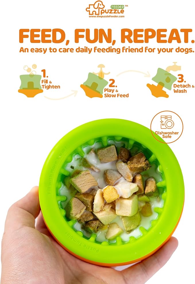 Puzzle Feeder Interactive Dog Puzzle Toy for Mental Stimulation, Washable Treat Dispensing Puzzles for Medium Dogs