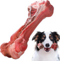 YFL Dog Chew Toys for Aggressive Chewers Large Breed - Tough Rubber Dog Bone with Real Beef Flavor, Durable Puppy Teething Toy for Medium to Large Dogs (L Size)