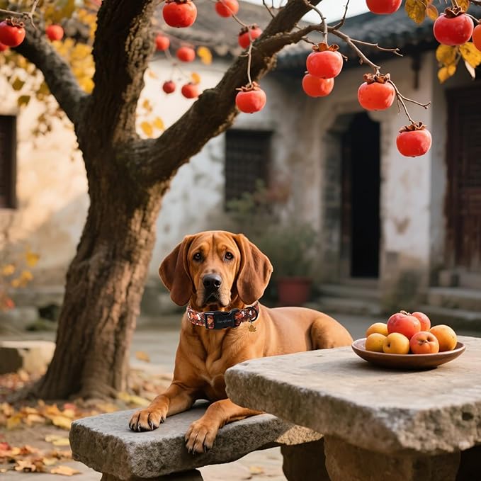 Unique style paws Dog Collar Plastic Buckle with Pendant Hazelnut Maple Leaf Puppy Collars for Small Medium Large Boys Girls Dogs