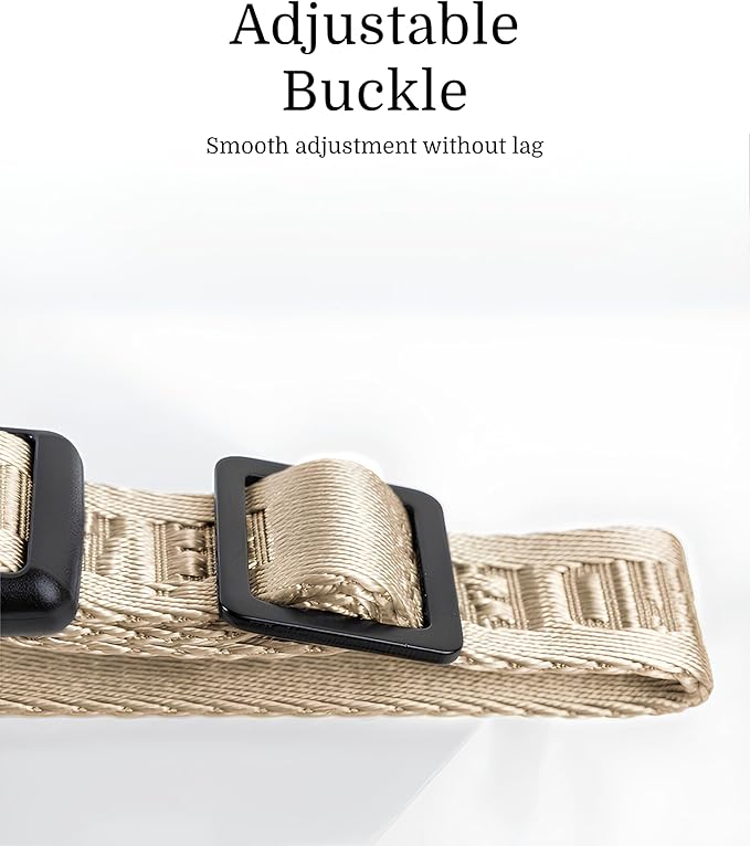 2026 New Edition, Fei & Eve Classic Dog Collar - Quick Release Metal Buckles | Fur-Safe | Premium 210D Nylon | 450LB Escape-Proof | Adjustable Fit | Small (Champagne)