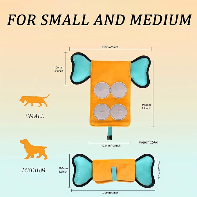 Melede Dog Squeaky Toy, Indestructible Plush and Nylon Fabric Dog Puzzle Toy, Interactive Dog Toys