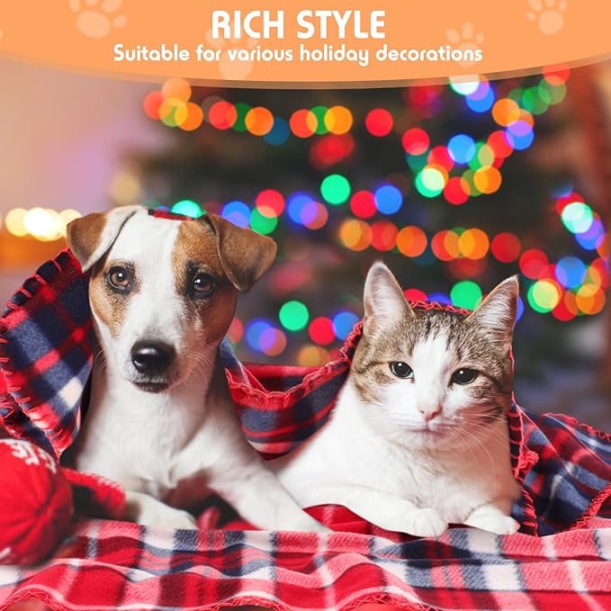 Chumia 15 Pcs Puppy Blankets for Small Dogs Cat 23.6 x 27.6 Inch Fleece Small Pet Blanket Soft Warm Washable Sleep Mat Pad Bed Cover for Dog Puppy Cat Kitten Pig Rabbit Plaid Pattern Colorful
