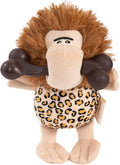 Territory Caveman 2-in-1 Chew Bone Dog Toy – Plush Squeaker & Removable Nylon Bone with Bacon Scent – Interactive Chew, Fetch & Search-and-Find Fun for Dogs – 6” Durable, Recycled Materials