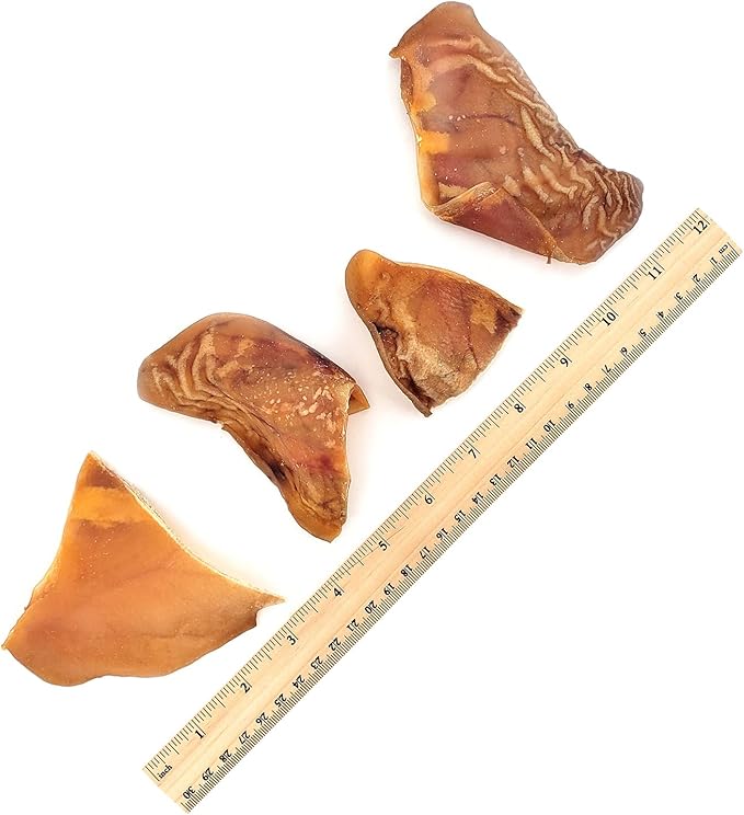 Best Pet Supplies GigaBite Roasted Pig Ears for Dogs - Natural Dog Chews, Roasted Pigs Ears, Safe for Puppies and Aggressive Chewers, Cleans Teeth and Gums - Half-Cut, Pack of 40