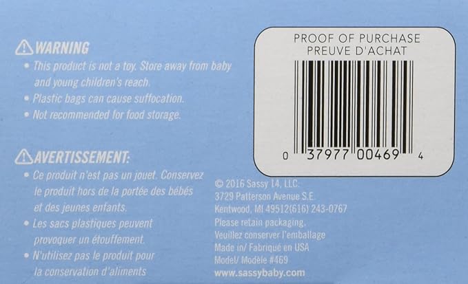 Sassy Baby Disposable Diaper Sacks, 200 Count, Packaging may vary