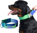 Spark Paws Tactical Dog Collar - Heavy Duty, Premium Quality, Thick and Durable for Large and Medium Dogs - Lime Wave - L - 1.5"