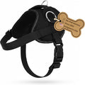 Bark Appeal Black No-Pull Dog Harness for Extra Small Sized Pets – Adjustable, Reflective Vest with 3 Leash Clips for Added Control, Easy Walks & Training – XS