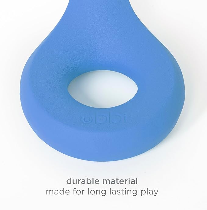Ubbi Pet Chomp Dog Toy for Medium to Large Dogs, Durable Natural Rubber Chew Toy for Aggressive Chewers, Interactive Bouncing Enrichment Toy, Dishwasher Safe, Blue