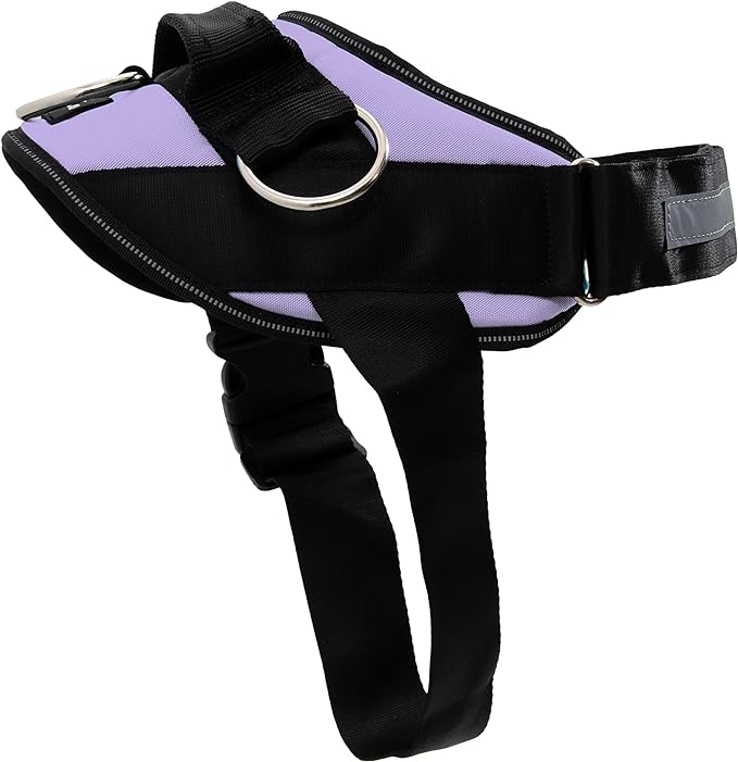 ShawnCo Essential Dog Harness, No-Pull Pet Vest with 3 Leash Clips, No Choke, Reflective, Adjustable and Padded, for Easy Walking and Training for Small, Medium and Large Dogs (ICY Lilac, L)