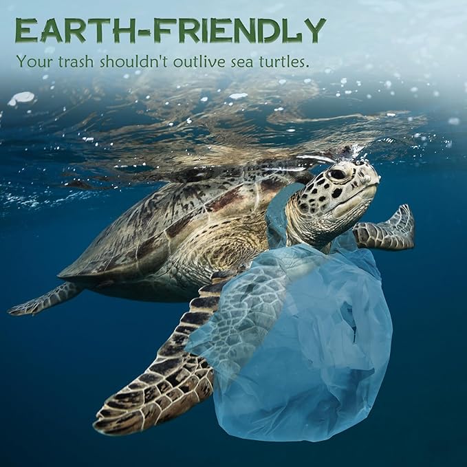 Loveishere 100% Compostable & Biodegradable Poop Bags (Green), Certified by ASTM D6400 and EN 13432, 20 Micron Thick, Guaranteed Leak Proof (360 Bags, 24 Rolls)