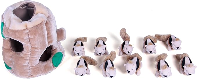Outward Hound Kyjen Plush Puppies 70th Anniversary Hide-A-Squirrel, Limited Edition
