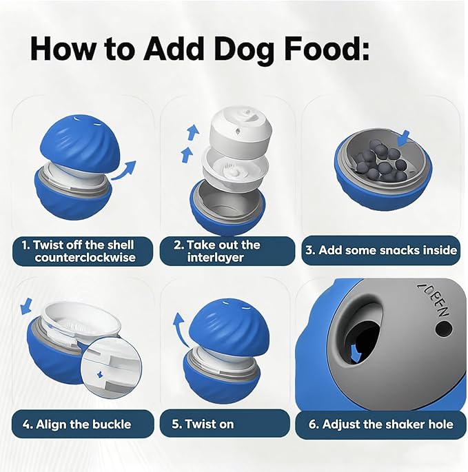 Interactive Treat Dispensing Dog Toys Ball to Keep Them Busy，Moving Pet Food Toy for Small and Medium Dogs，Durable and Puzzle，Cognitive Enrichment Toys，Mentally Stimulating Toy for Boredom