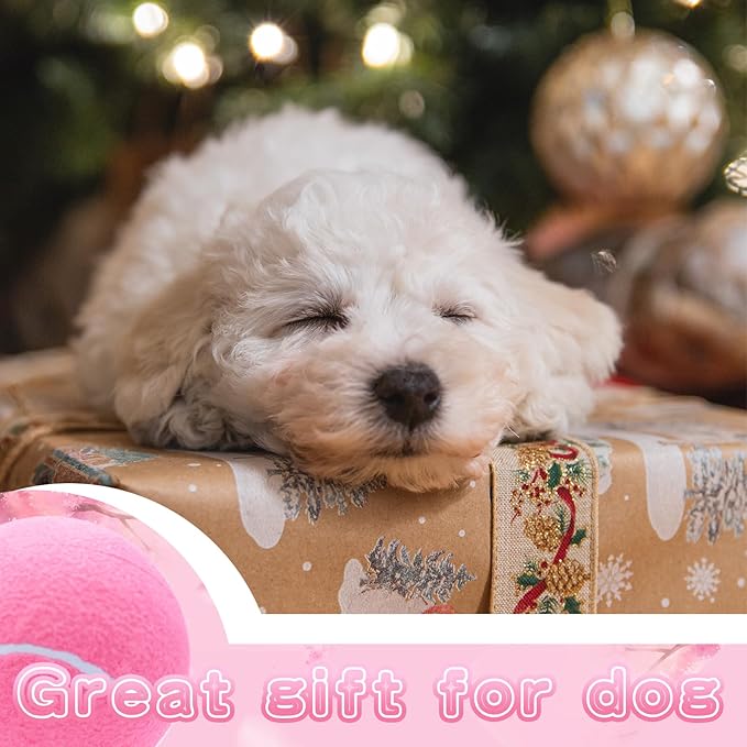 Giant 9.5" Dog Toy Ball - Oversize Interactive Puzzle Toy with 1*Ball Pump + 1*Needle for Small, Medium, Large Dogs (Pink)