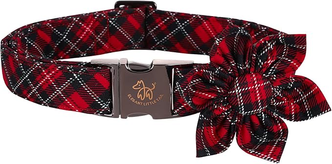 Elegant little tail Flower Dog Collar for Female or Male Dogs, Pet Collar Adjustable Dog Collars for X-Small Dogs and Cats