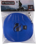 LupinePet Basics 1/2" Blue 30-foot Extra-Long Training Lead/Leash for Small Pets