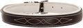 Exion Geniun Leather Dog Collar Designer Stitched Soft Leather Padded- Suitable for Small Medium Large X-Large Dogs for Walking Running- Havana with White Padding