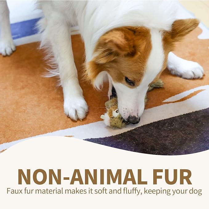 ALL FOR PAWS Squeaky Dog Toys, Plush Dog Toy, Stuffed Animal Dog Toys for Small Medium Large Dogs, Soft Chipmunk Toy with Squeaker