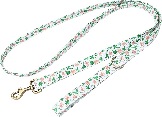 Organic Cotton Dog Leash for Small,Medium and Large Breed,Brass Hardware Pet Leash for Walking,Running and Training 6FT