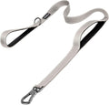 PetiFine 5FT Heavy Duty Dog Leash with Soft Padded Double Handle, Durable Strong Clasp Dog Leashes, Reflective Nylon Walking Lead for Large,Medium,Small Breed Dogs, Grey