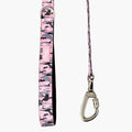 DF Co. Close Control Short Trainer Dog Leash | Strain Free & Shock Resistant, Durable Material, 65cm in Length, Heavy Duty Clips & D-Ring (Pink Camo, Regular)