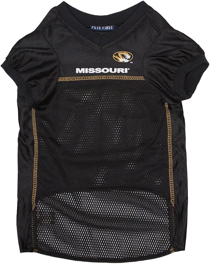 Pets First NCAA College Missouri Tigers Mesh Jersey for DOGS & CATS, X-Small.Licensed Dog Jersey with your Favorite Football/Basketball College Team