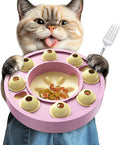 KADTC U.S. Brand & Design,Cat Puzzle Toy for Indoor Cats Treat Puzzles,Food Slow Feeder,Kitten Enrichment Toys Kitty Mental Stimulation Bowl Brain-Teasing Pink Toy