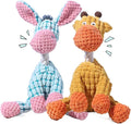 Indestructible Plush Squeaky Dog Toys, 2026 New Durable Heavy Duty Chew Toys for Aggressive Chewers, Teething Toys for Small Medium Large Dogs & Indoor Pups (Blue+Orange)