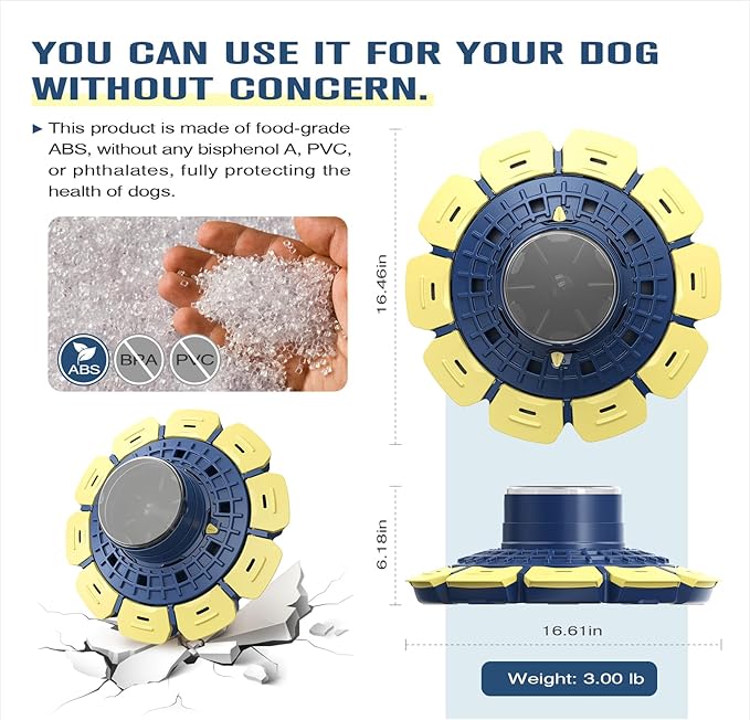 KADTC 3 Levels of Step-by-Step Challenge, U.S. Brand & Design,Extra-Large Size, Beginner To Expert Dog Puzzle Toy For Smart Dogs Treat Puzzles Food Slow Feeder Difficulty Mental Stimulation Brain Toys