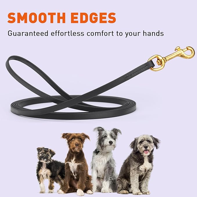 Viper K9 Biothane Working Dog Leash Waterproof Lead for Tracking Training Schutzhund Dog Sport & Search - Odor-Proof Long Line with Solid Brass Snap for Puppy Medium and Large 3/8" x 33ft Black