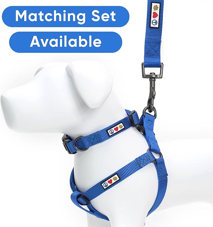 Pawtitas Solid Step-in Dog Harness – Adjustable No-Pull Vest for Puppies to Seniors, Safe & Comfortable XS Blue