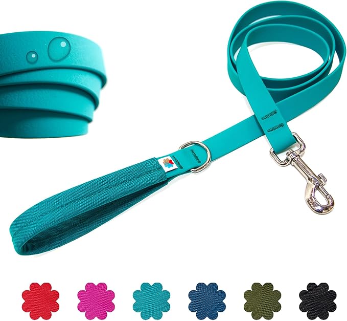 Wildebeest Funston Waterproof Dog Leash - Heavy Duty 6 ft Long Leash for Small, Medium and Large Dogs - 1000D Nylon Wrap Handle - Scratch & Stink-Resistant & Pill-Free (3/4" Wide, 6 ft Length)
