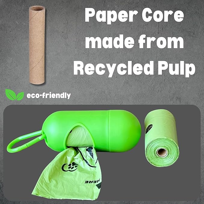 Doggy Poop Bags Biodegradable with Dispenser (1440 Bags) Eco-friendly Dog Waste Pickup Bags Landfill-friendly Refill Rolls Cat Waste Bags (Green, 72 Rolls, Lavender Scented)