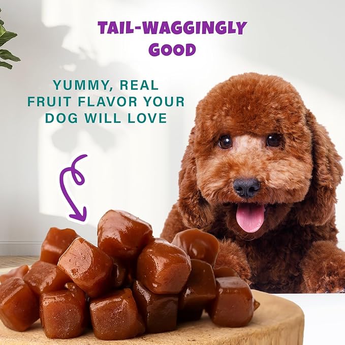 PETIPET Wildberry Plant-Based Fruit Dog Treats - Strawberry, Apple, Blueberry Soft & Chewy - Vegetarian, Vegan Dog Treats with Organic Ingredients - Low-Protein, Hypoallergenic, Gluten-Free