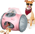 1pcs Interactive Dog Dispenser Toy - Premium Food for Smart Dogs - Adjustable Food Puzzle for Small Medium and Large Dogs for Large/Medium/Small Aggressive Chewers Breed Pet Cat Color Pink