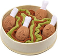 Dog Toys Plush with Squeaky & Treat Hiding Features - Mental Stimulation Enrichment Toy for Large Breed Dogs - Machine Washable Slow Feeder to Keep Dogs Busy，Chicken and Gravy