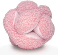 Glory To Dog Pink Snuffle Knot Interactive Dog Toy 4” Puzzle Ball with 8 Squeakers & Crinkle – Treat Hiding Enrichment Toy for Puppy & Small Breed Dogs – Durable Plush Sensory Play & Stimulation