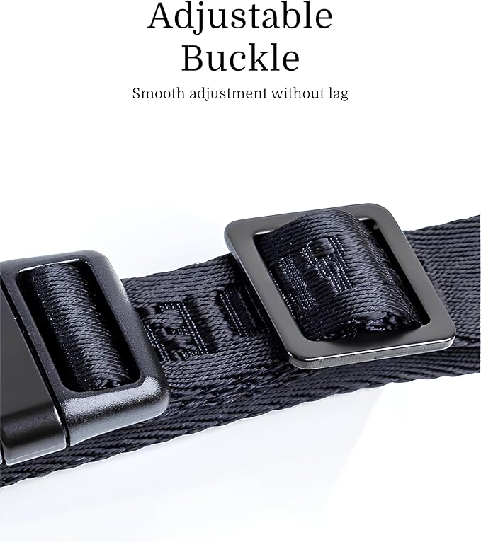 2026 New Edition, Fei & Eve Classic Dog Collar - Quick Release Metal Buckles | Fur-Safe | Premium 210D Nylon | 450LB Escape-Proof | Adjustable Fit | Large (Black)