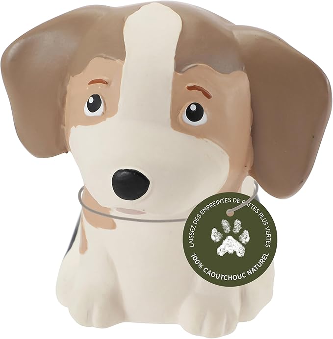 Hevea Beagle Breed Collection Dog Chew Toy - Natural Rubber Teething Toy for Puppies, Small, Medium and Large Dogs - Sore Gum Relief & Keeps Dogs Busy