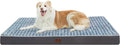 Dog Bed Mats for Large Jumbo Big Dog - Orthopedic Dog Pet Durable Crate Bed Mattress of Thick Egg Foam Crate, Rose Plush Cover, Waterproof Lining and Non-Slip Bottom (XXL(47''x29''x4''), Grey Side)