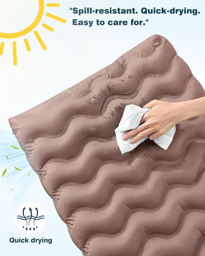 Orthopedic Dog Bed Outdoor Waterproof Dogs Crate Bed for Large Medium Small Dogs, Washable Cooling Dog Bed Mat with Removeable Cover & Memory Foam（30" x 20", Beige
