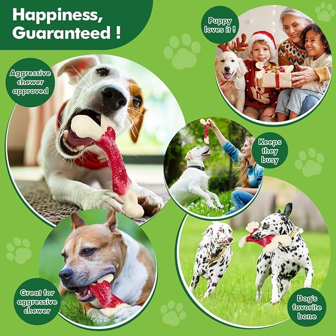 Dog Toys for Aggressive Chewers, Dog Chew Toys for Large Dogs, Tough Dog Toys for Aggressive Chewers, Dog Chew Toys for Aggressive Chewers, Dog Toys to Keep Them Busy with Real Beef Flavors