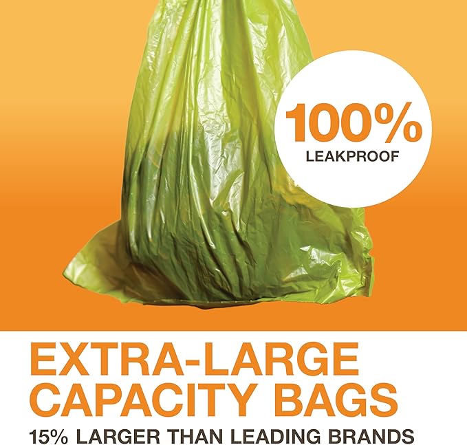 Neater Pets Lift N’ Bag Extra-Capacity Dog Poop Bags Rolls, 20% Thicker Leakproof Poop Bags for Dogs, Extra-Large Dog Pooper Scooper Refill Bags, 3 Rolls - 45 Count, Lavender Scent, 14.25” x 9.5”