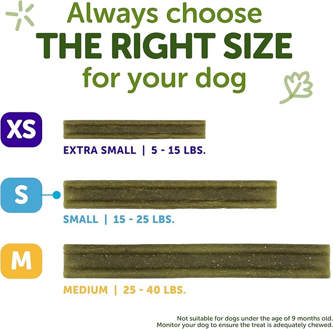 WHIMZEES Wellness Freshzees Dog Dental Treats, Small Size Stick, (28 Count)