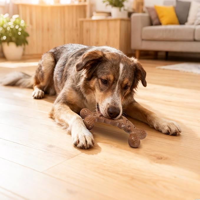 Dog Chew Toy for Aggressive Chewers Dog Bone Toys for Medium Large Dog Breed to Keep Them Busy Milk Flavored