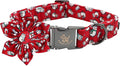 Elegant Little Tail Dog Collar with Flower, Christmas Dog Collar for Large Dogs